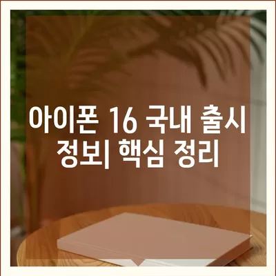 아이폰 16 국내 출시일과 사전 예약 일정