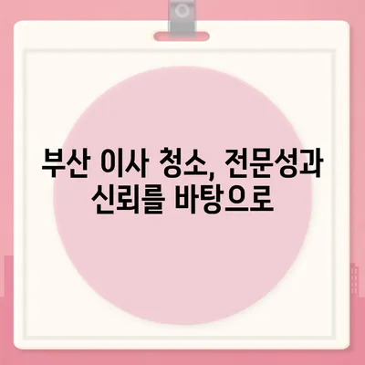 부산 이사 청소 업체 | 하루 한 집, 최선의 결과