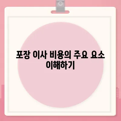 포장 이사 비용 | 아파트 원룸 가격 알아보기