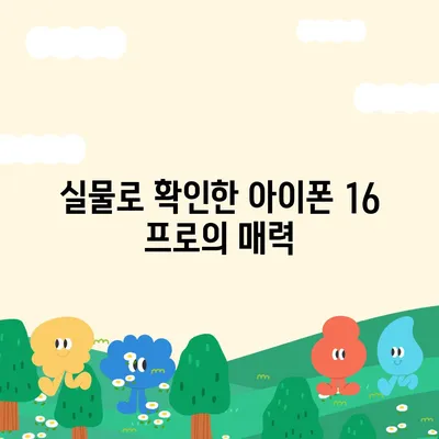 아이폰 16 프로 | 디자인과 출시일, 실물의 모습