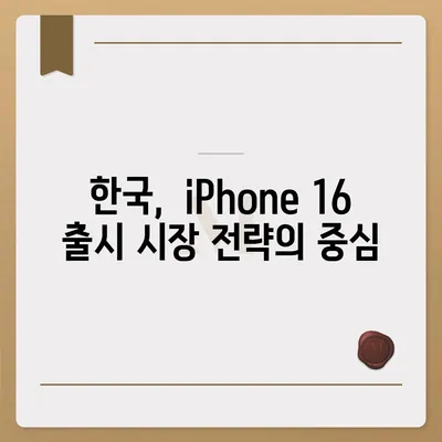 iPhone 16 한국 1차 출시 시기와 이유