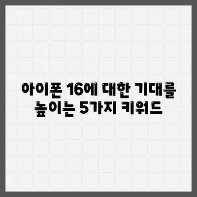 아이폰 16 색상, 디자인, 스펙 공개 | 어떤 변화가 있을까?