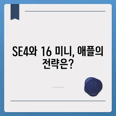 아이폰 SE4 디자인 변경 | 아이폰 16 미니 출시 가능성