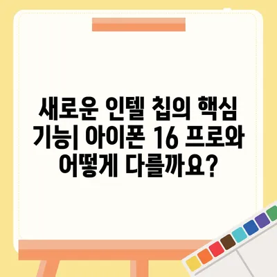 아이폰 16 프로 프로세서 대비 인텔 | 새 칩의 성능과 기능 비교