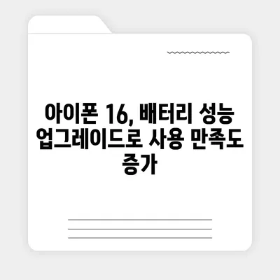 아이폰 16 배터리 혁명 | 더욱 빠른 충전에 기대하세요