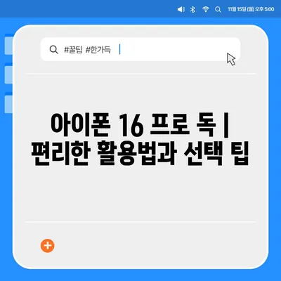 아이폰 16 프로 액세서리 | 어떤 종류의 액세서리가 출시될까?