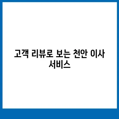 천안 포장 이사 업체, 신뢰할 수 있는 선택