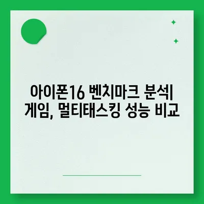 아이폰16의 강력한 벤치마크 성능 탐구