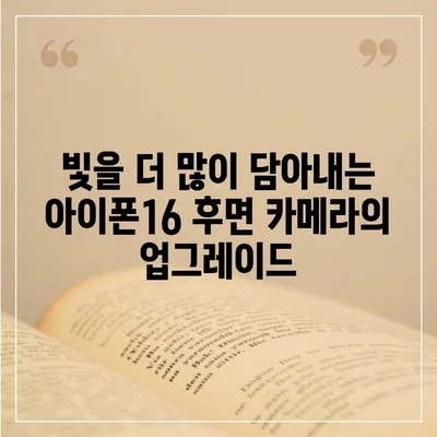 아이폰16 후면 카메라, 향상된 조리개로 더 많은 빛 캡처