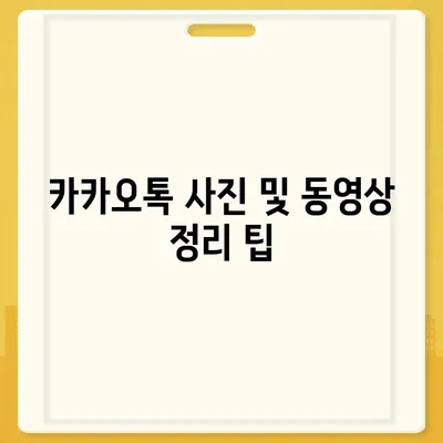 카카오톡 데이터관리