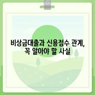 카카오뱅크 비상금대출 신용점수