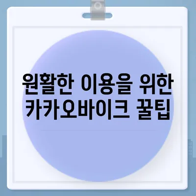 카카오바이크 이용 후기와 안전 주의 사항