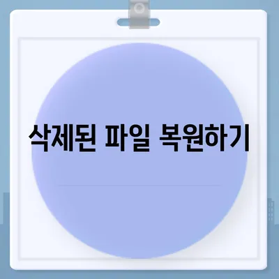 카카오톡 복구 빠른 가이드