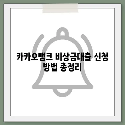 카카오뱅크 pc버전 비상금대출 신청