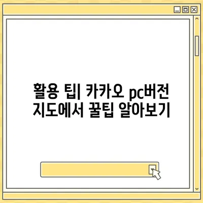 카카오 pc버전 지도