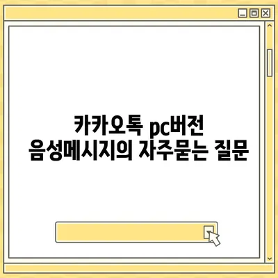 카카오톡 pc버전 음성메시지