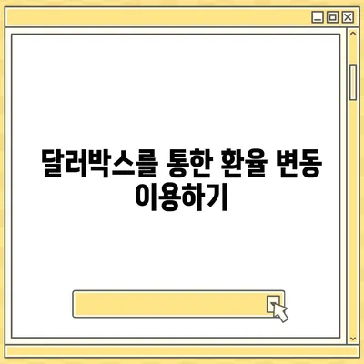 카카오뱅크 달러박스를 활용한 환테크 방법 소개