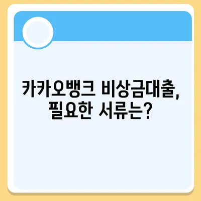 카카오뱅크 pc버전 비상금대출 신청