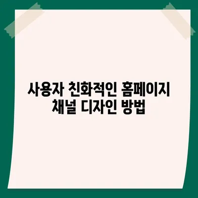 카카오톡 대신 홈페이지 채널 만들기 안내