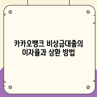 카카오뱅크 비상금대출 신청