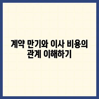 계약 만기 시 이사와 중개수수료 복비 지불 책임