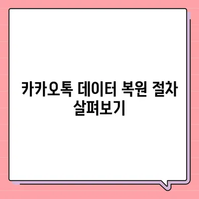 카카오톡 pc버전 복원