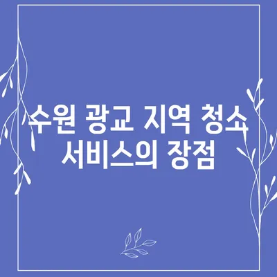 수원 광교 입주 청소, 전문가의 꼼꼼한 서비스