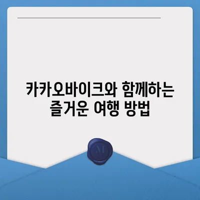 카카오바이크 이용 후기와 안전 주의 사항