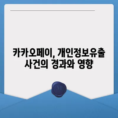 카카오페이 주가 흔들, 개인정보유출의 여파는?