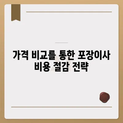 포장이사 견적 비교 | 최적의 가격 찾기