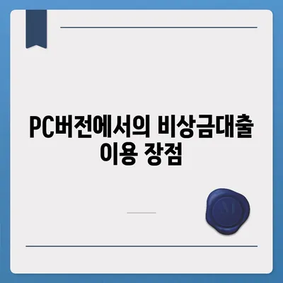 카카오뱅크 pc버전 비상금대출 pc버전 후기