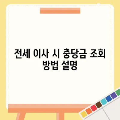 아파트 장기 수선 충당금 전세 이사 조회, 반환은 누가?