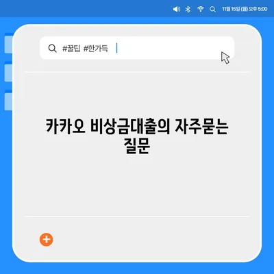 카카오 비상금대출