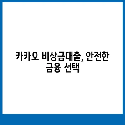 카카오 비상금대출