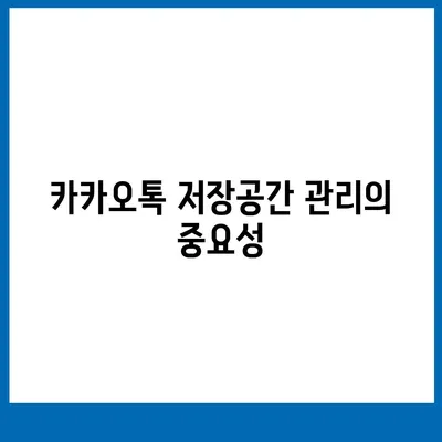 카카오톡 저장공간