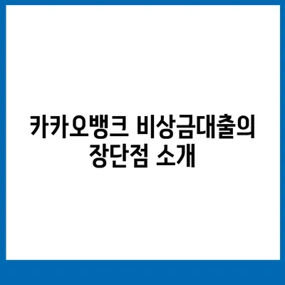 카카오뱅크 pc버전 비상금대출이자