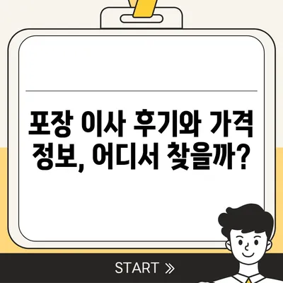 포장 이사 비용 체크리스트 및 업체 가격 비교