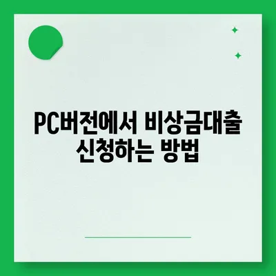 카카오뱅크 pc버전 비상금대출 pc버전 애자