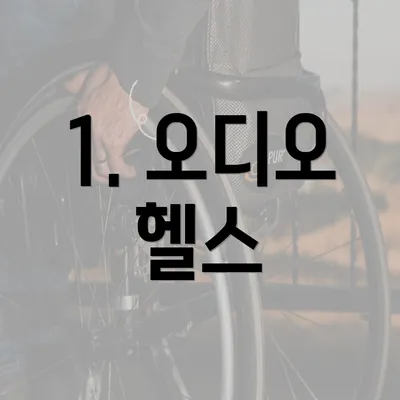 1. 오디오 헬스