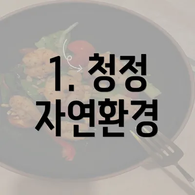 1. 청정 자연환경