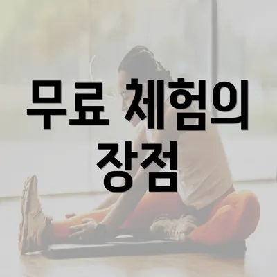 무료 체험의 장점