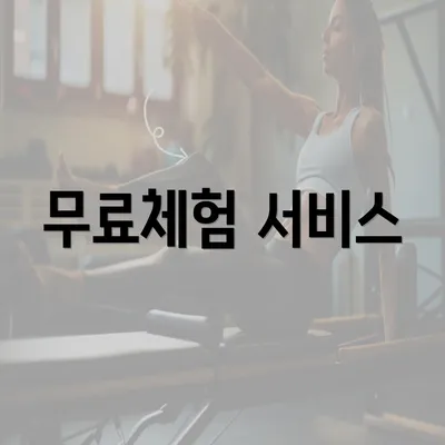 무료체험 서비스