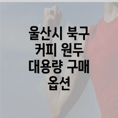 울산시 북구 커피 원두 대용량 구매 옵션