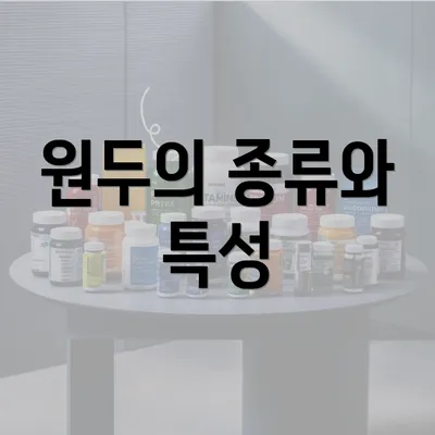 원두의 종류와 특성