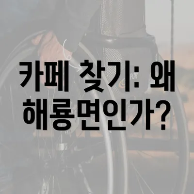 카페 찾기: 왜 해룡면인가?