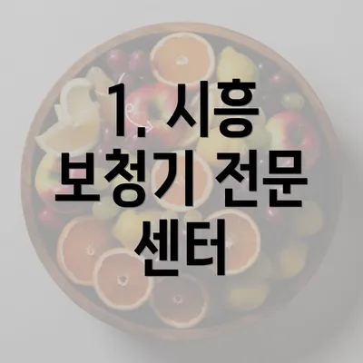 1. 시흥 보청기 전문 센터