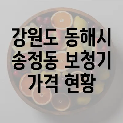 강원도 동해시 송정동 보청기 가격 현황