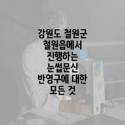 강원도 철원군 철원읍에서 진행하는 눈썹문신 반영구에 대한 모든 것