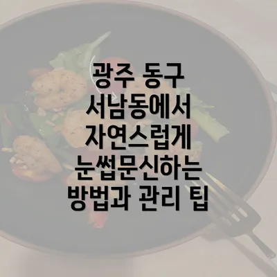 광주 동구 서남동에서 자연스럽게 눈썹문신하는 방법과 관리 팁