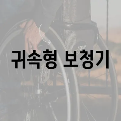 귀속형 보청기